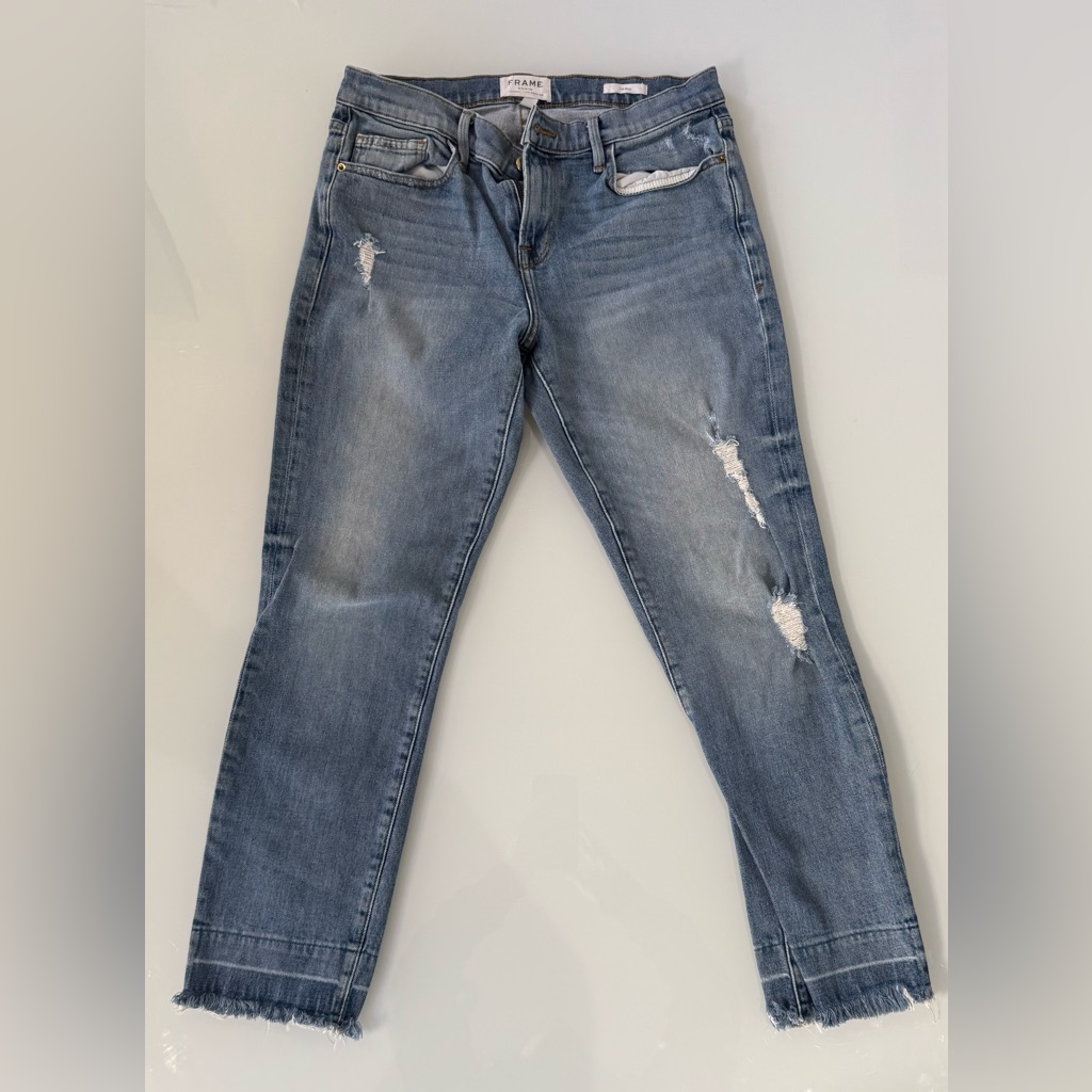 Frame Le Boy Distressed Jeans Size 29